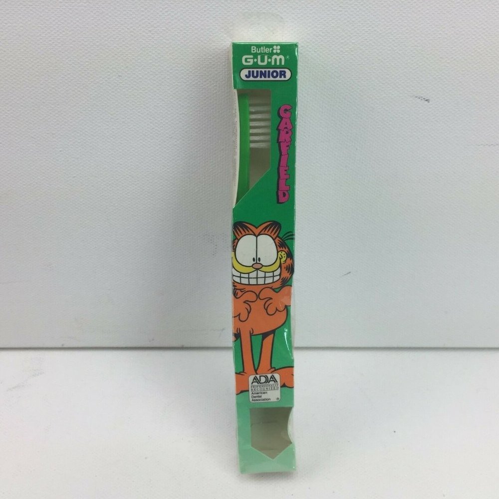 Butler GUM Junior Garfield Toothbrush Green Kids ADA Dental Care